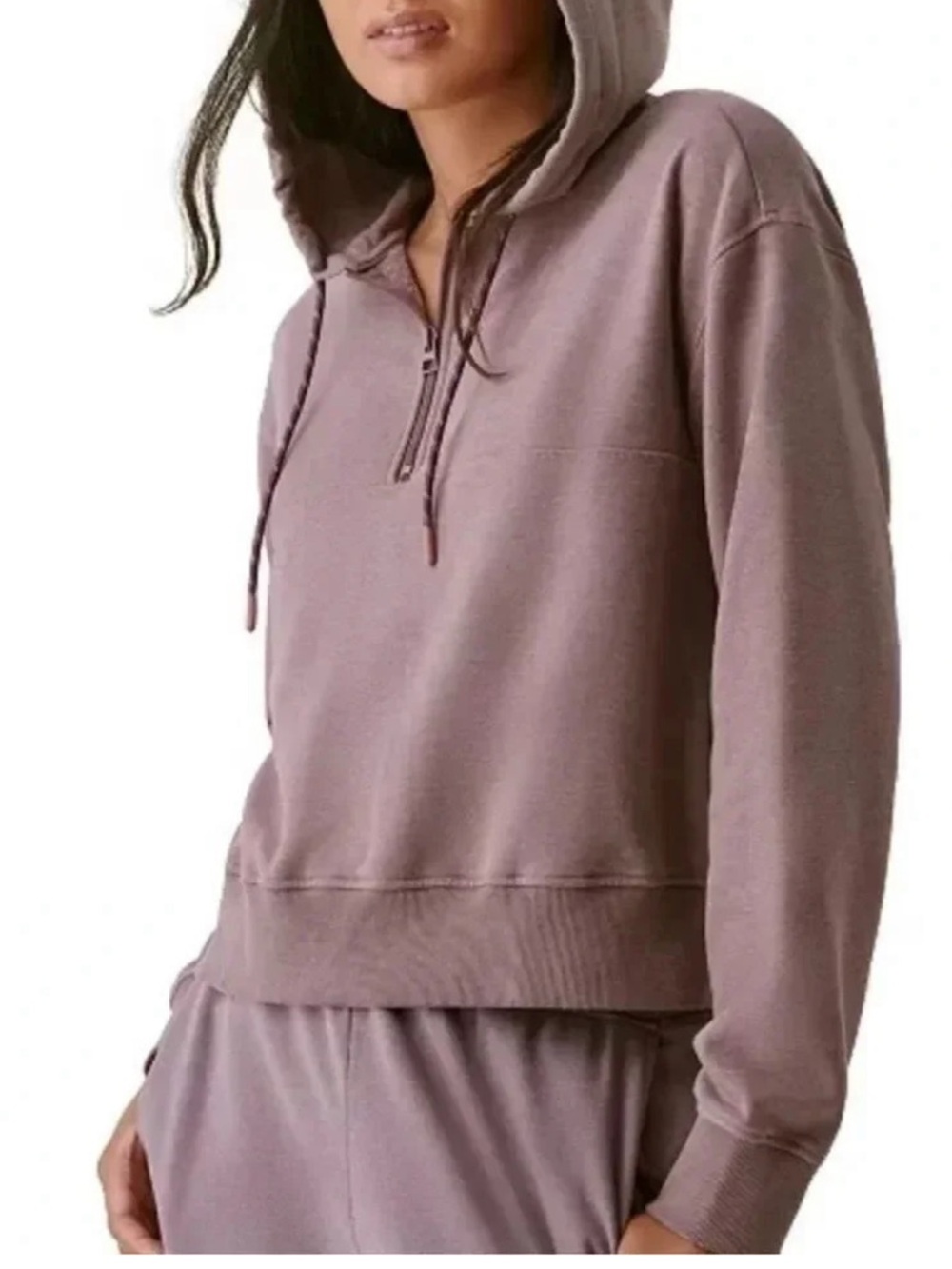 Bass outdoor NWT S Light plum insulate warm lightweight cropped hoody Sweatshirt